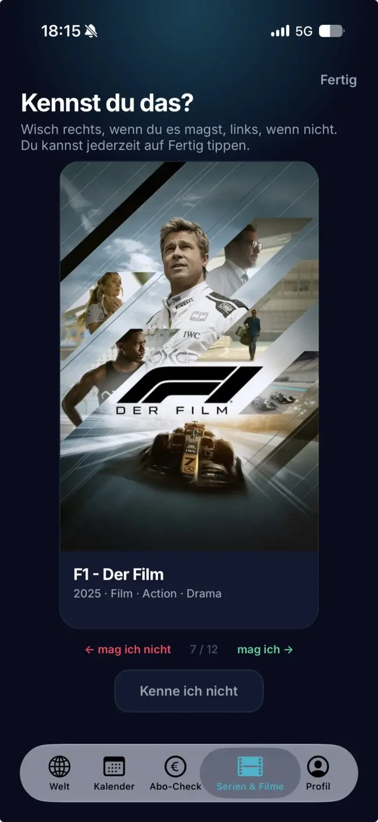 KI-generierte Produktvisualisierung der Serien- und Filmfunktion von strymd